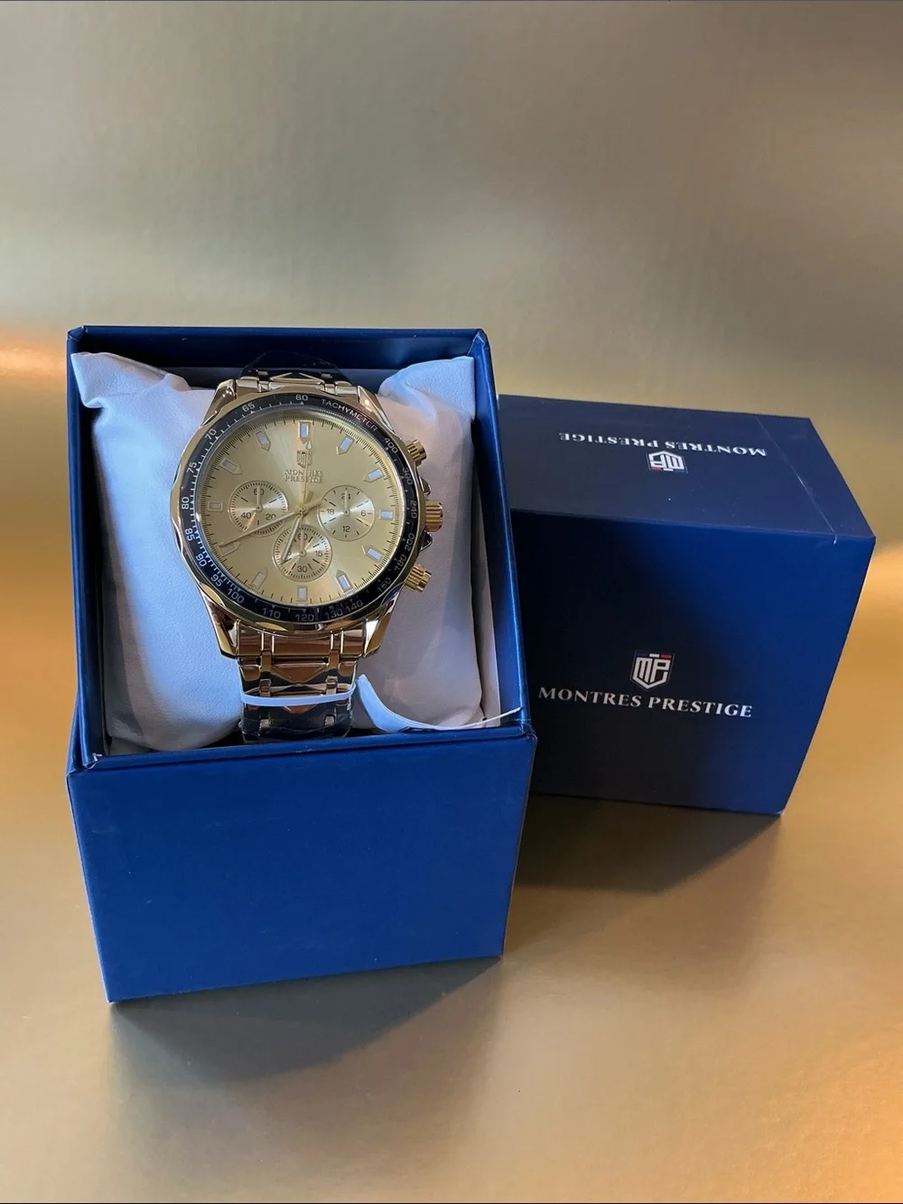 Montres Prestige Men's Watch - 44mm, Gold (MPW-0342)